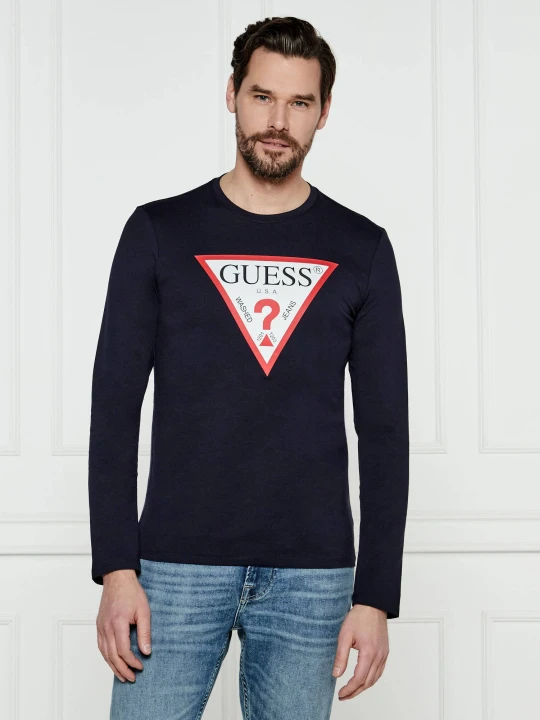 Zdjęcie produktu GUESS Longsleeve | Slim Fit granatowy