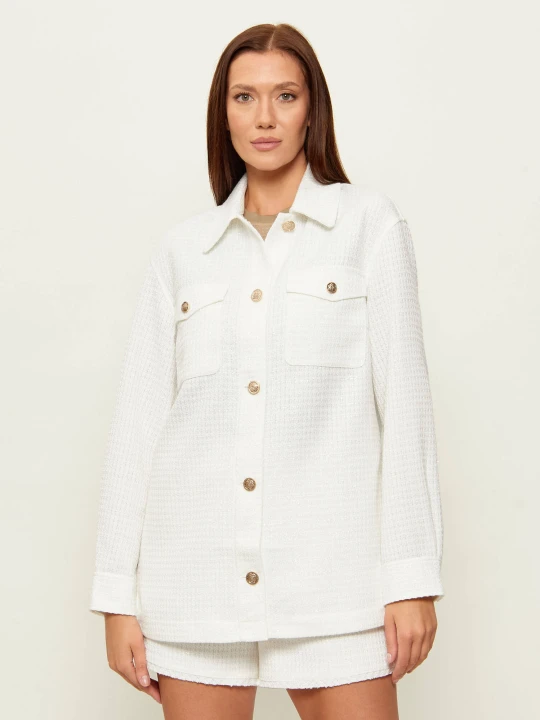 Zdjęcie produktu GUESS Marynarka EULALIE | Relaxed fit biały