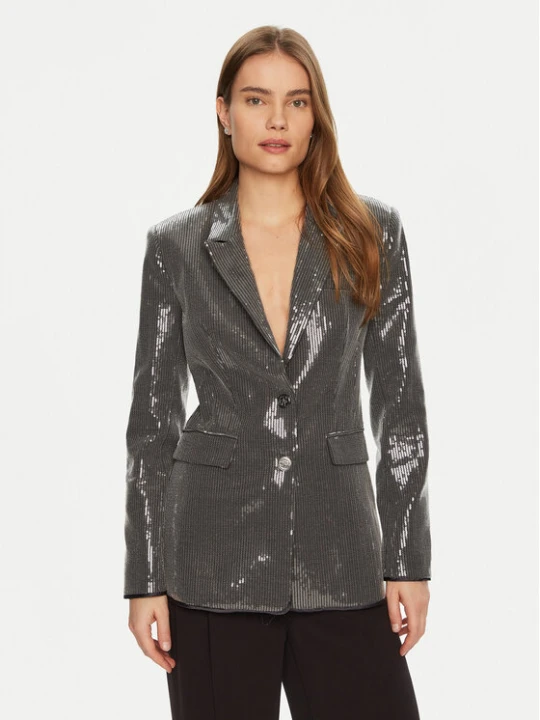 Zdjęcie produktu Guess Marynarka W5RN48 WGX40 Srebrny Regular Fit