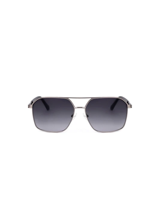 Zdjęcie produktu Guess Męskie okulary przeciwsłoneczne w kolorze srebrno-czarnym rozmiar: 60