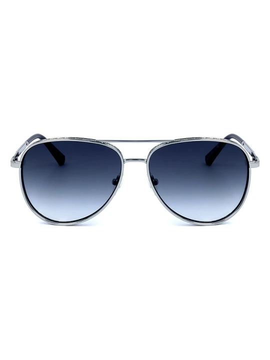 Zdjęcie produktu Guess Męskie okulary przeciwsłoneczne w kolorze srebrno-granatowym rozmiar: 59