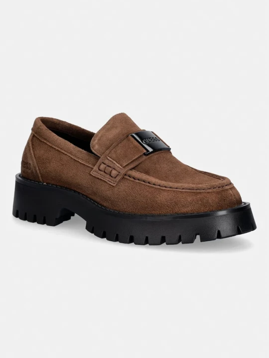 Zdjęcie produktu Guess mokasyny męskie zamszowe GORIZIA brązowy
