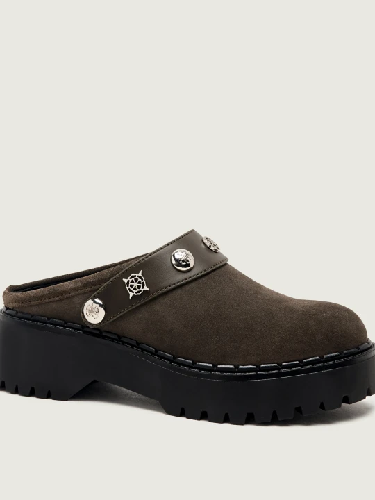 Zdjęcie produktu Guess Mule 2w1 Wenna2 | zamsz oliwkowy