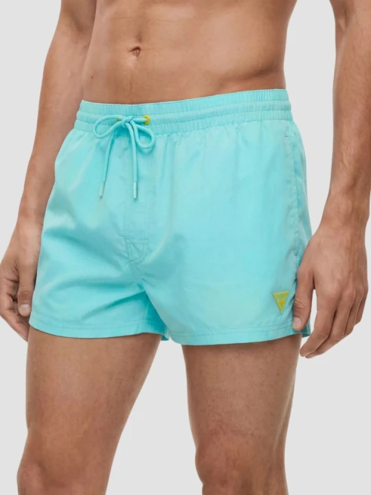 Zdjęcie produktu GUESS Niebieskie którkie męskie kąpielówki New Basic, Rozmiar S