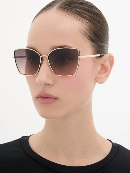 Zdjęcie produktu Guess okulary przeciwsłoneczne kocie oczy damskie złoty