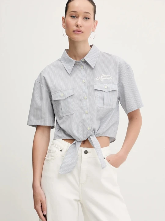 Zdjęcie produktu Guess Originals koszula bawełniana niebieski