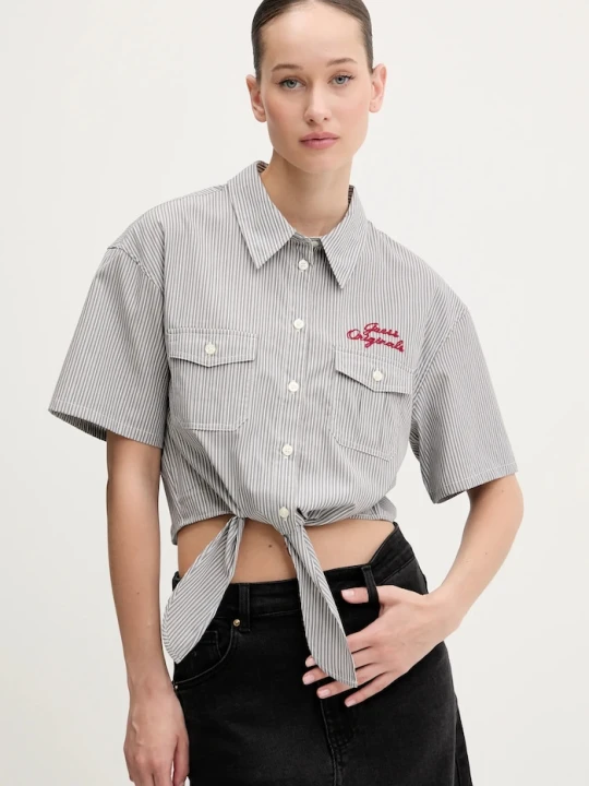 Zdjęcie produktu Guess Originals koszula bawełniana szary