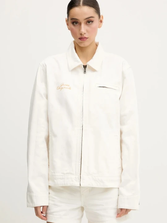 Zdjęcie produktu Guess Originals kurtka bawełniana beżowy