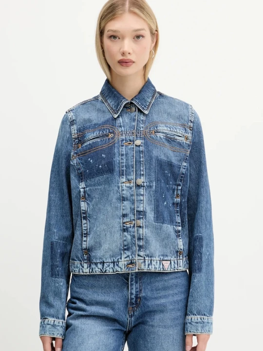 Zdjęcie produktu Guess Originals kurtka jeansowa HARRINGTON niebieski