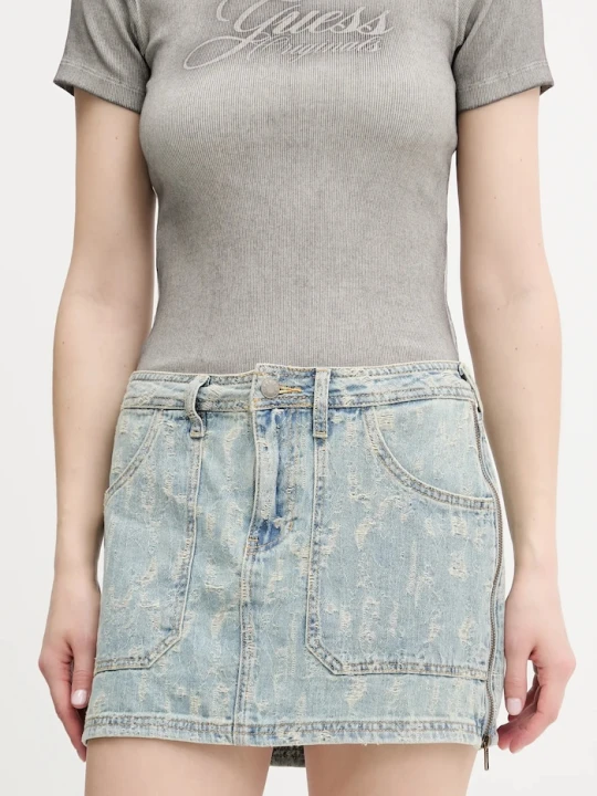 Zdjęcie produktu Guess Originals spódnica jeansowa niebieski