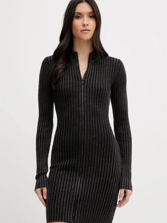 Zdjęcie produktu Guess Originals sukienka z domieszką wełny szary