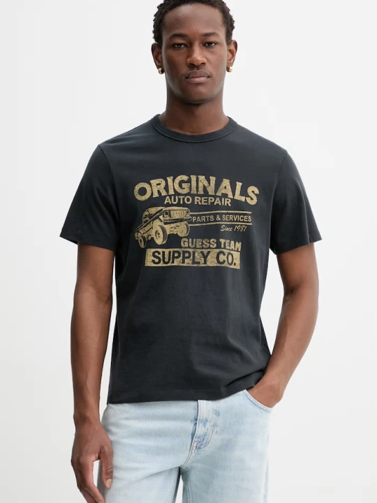 Zdjęcie produktu Guess Originals t-shirt bawełniany czarny