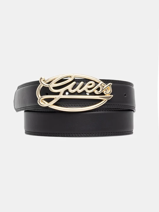 Zdjęcie produktu Guess pasek damski z imitacji skóry czarny