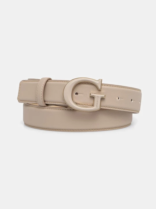 Zdjęcie produktu Guess pasek damski z imitacji skóry beżowy