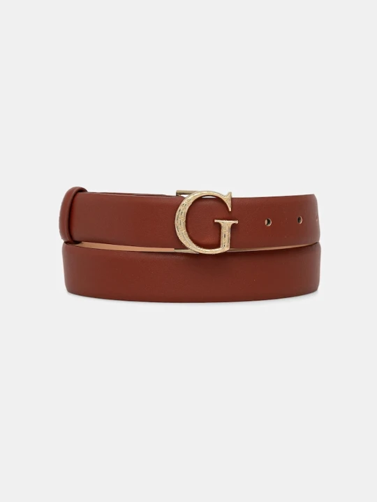Zdjęcie produktu Guess pasek damski z imitacji skóry czerwony