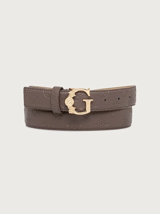 Zdjęcie produktu Guess pasek damski z imitacji skóry CARMELLA brązowy