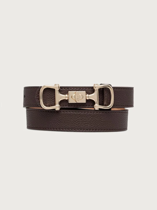 Zdjęcie produktu Guess pasek damski z imitacji skóry SUNSET brązowy