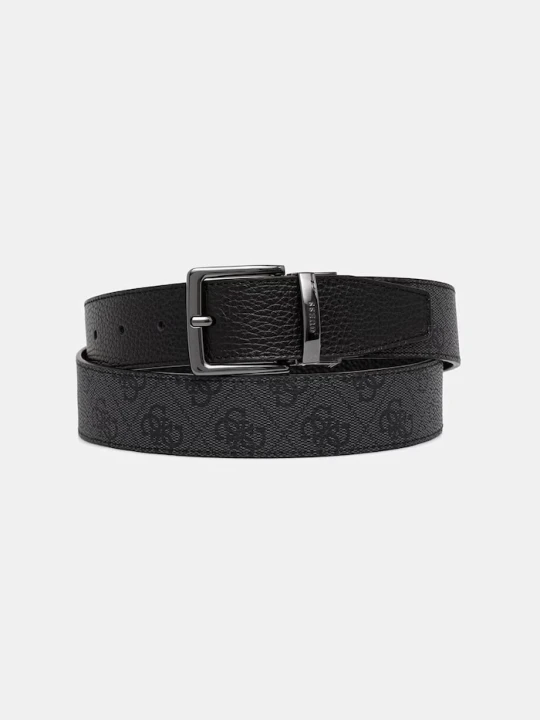 Zdjęcie produktu Guess pasek dwustronny męski z imitacji skóry MILANO szary