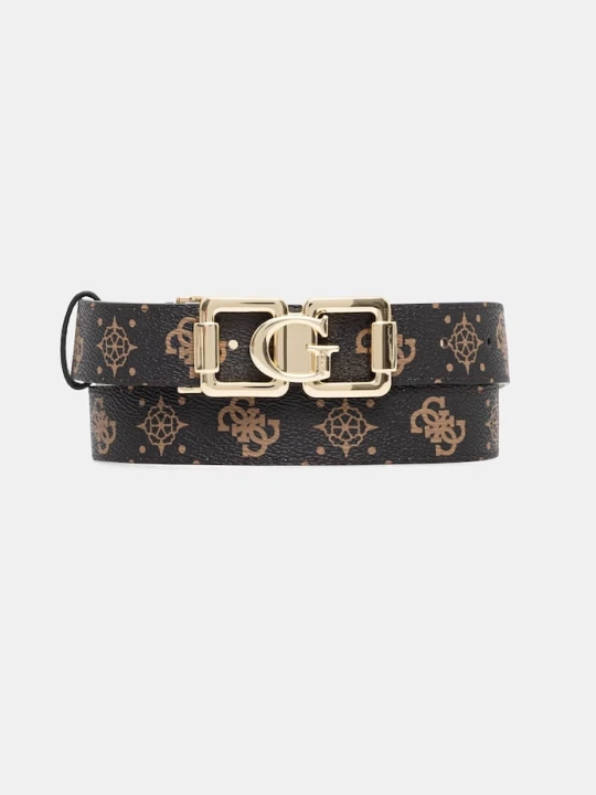 Zdjęcie produktu Guess pasek damski z imitacji skóry EMELIE brązowy