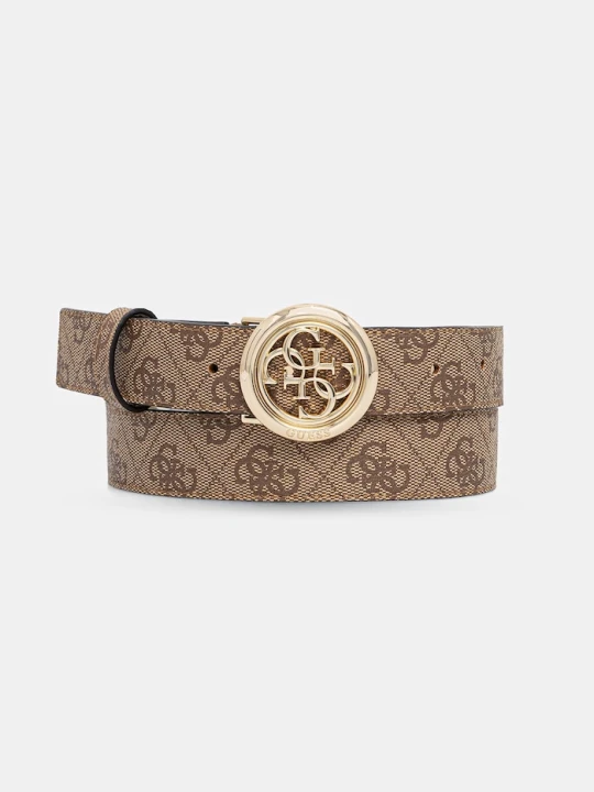 Zdjęcie produktu Guess pasek damski z imitacji skóry JANIE beżowy