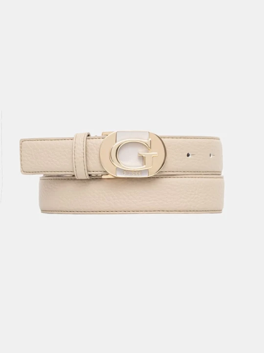 Zdjęcie produktu Guess pasek damski z imitacji skóry JESSA beżowy