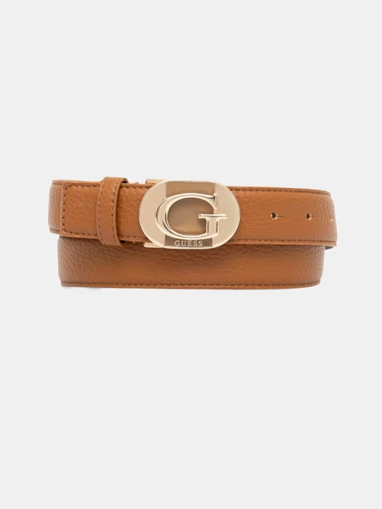 Zdjęcie produktu Guess pasek damski z imitacji skóry JESSA brązowy