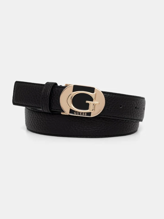 Zdjęcie produktu Guess pasek damski z imitacji skóry JESSA czarny