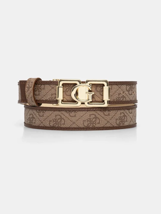 Zdjęcie produktu Guess pasek damski z imitacji skóry KARNILLA brązowy
