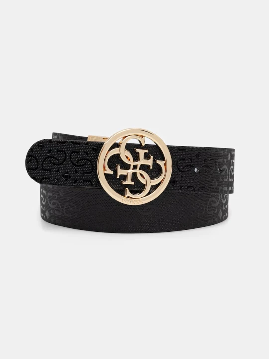 Zdjęcie produktu Guess pasek dwustronny damski z imitacji skóry STACEY czarny