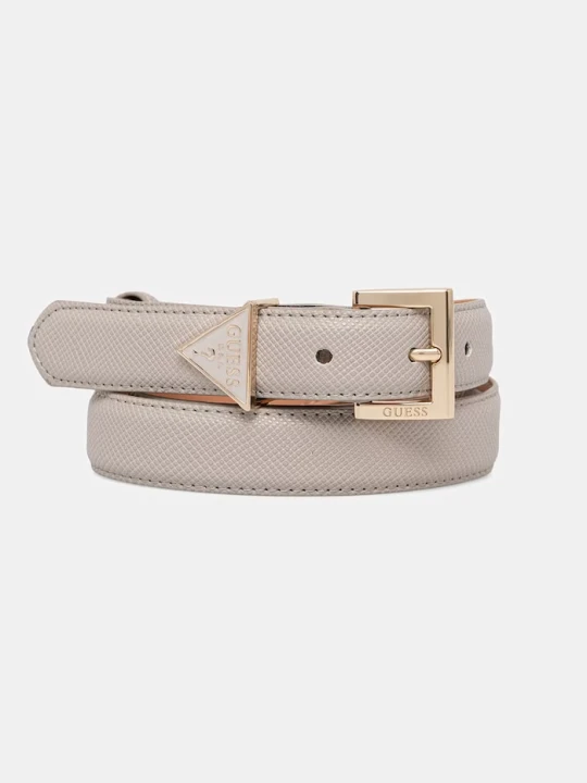 Zdjęcie produktu Guess pasek damski z imitacji skóry NOELLE beżowy