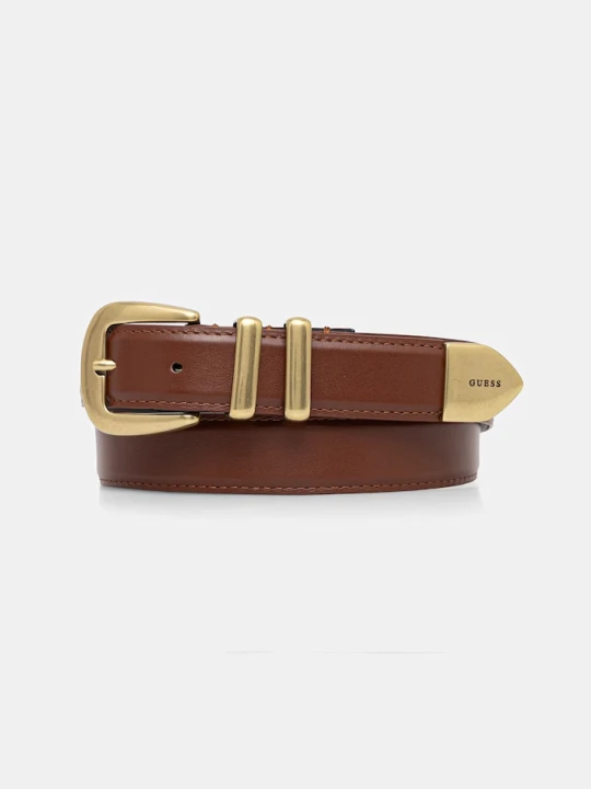 Zdjęcie produktu Guess pasek damski skórzany brązowy