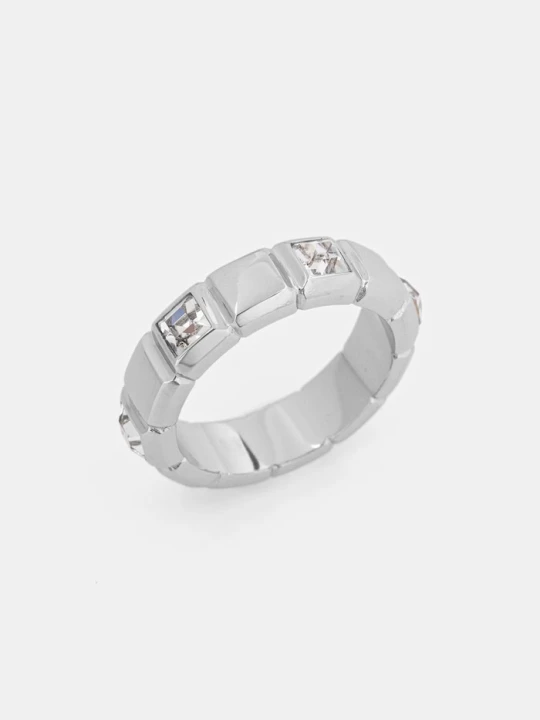 Zdjęcie produktu Guess pierścionek damski ze stali nierdzewnej ACE OF DIAMONDS srebrny