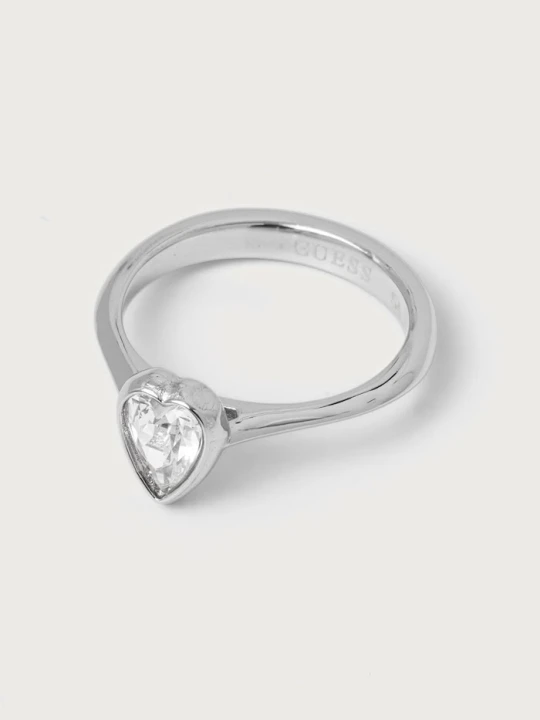 Zdjęcie produktu Guess pierścionek damski ze stali nierdzewnej CRYSTAL LOVE srebrny