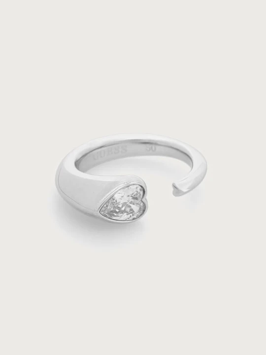 Zdjęcie produktu Guess pierścionek damski ze stali nierdzewnej z cyrkonią CRYSTAL LOVE srebrny