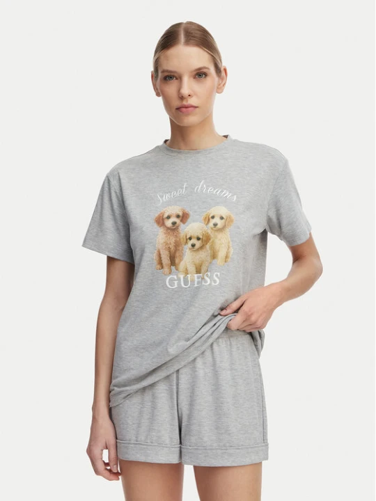 Zdjęcie produktu Guess Piżama O6GX05 KH110 Szary Relaxed Fit