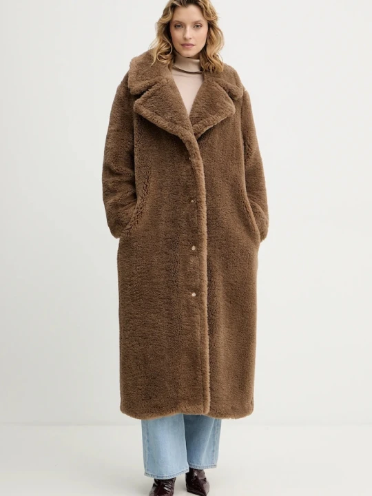 Zdjęcie produktu Guess płaszcz EUGENIE brązowy