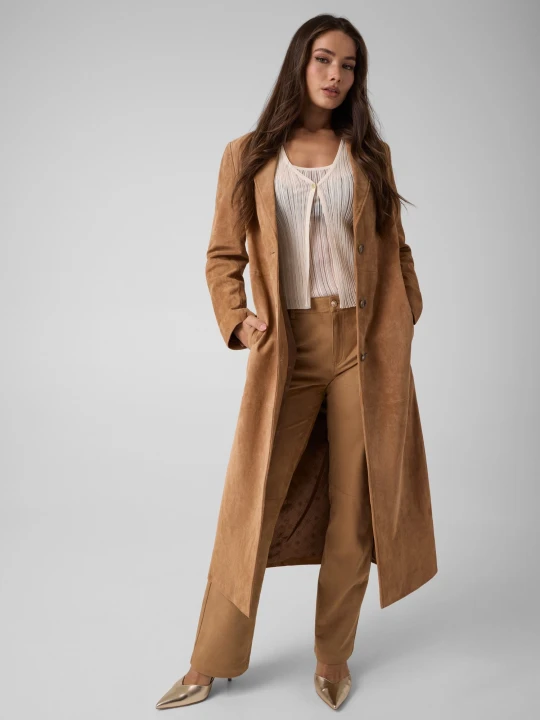 Zdjęcie produktu GUESS Płaszcz Megghy | zamsz brązowy