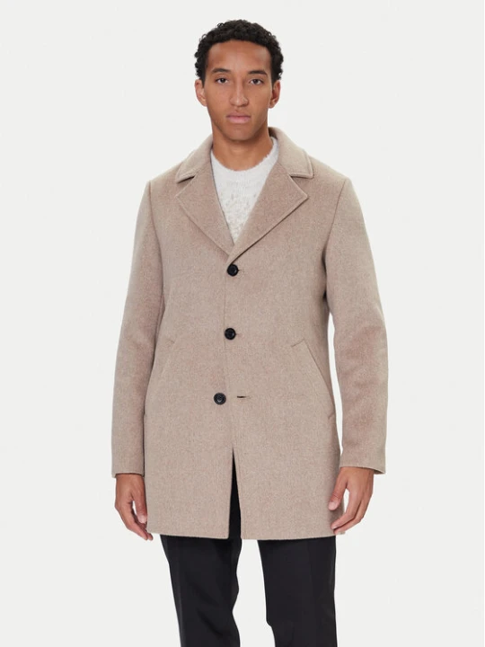 Zdjęcie produktu Guess Płaszcz wełniany M4BL3S WGJ82 Beżowy Slim Fit