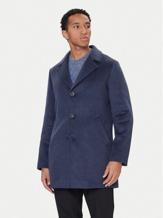 Zdjęcie produktu Guess Płaszcz wełniany M4BL3S WGJ82 Granatowy Slim Fit