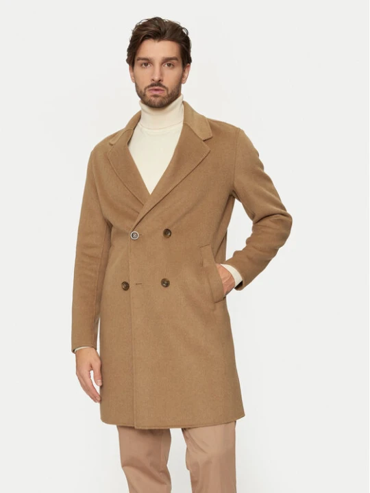 Zdjęcie produktu Guess Płaszcz wełniany M4BL47 WGJU2 Beżowy Regular Fit