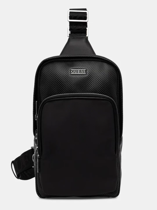 Zdjęcie produktu Guess plecak męski z imitacji skóry BOSTON czarny