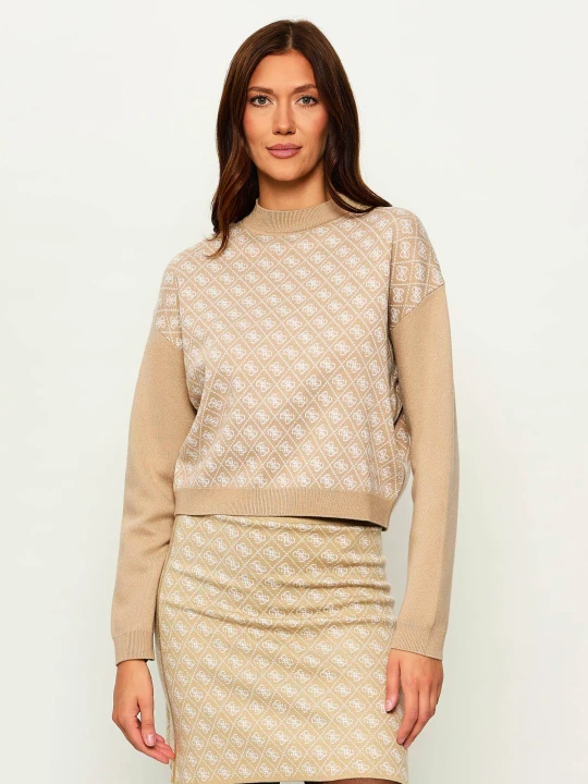 Zdjęcie produktu GUESS Półgolf AUBREY | Loose fit | z dodatkiem wełny