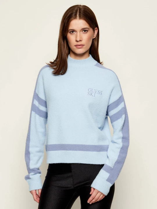 Zdjęcie produktu GUESS Półgolf KAMILA | Relaxed fit niebieski