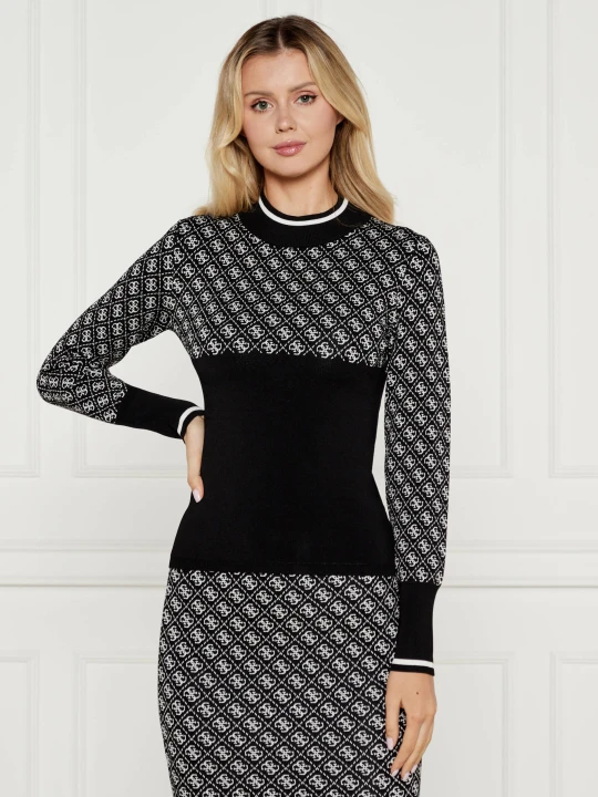 Zdjęcie produktu GUESS Półgolf | Slim Fit czarny
