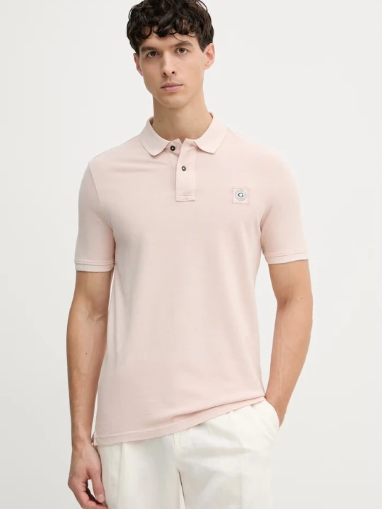 Zdjęcie produktu Guess polo bawełniane różowy