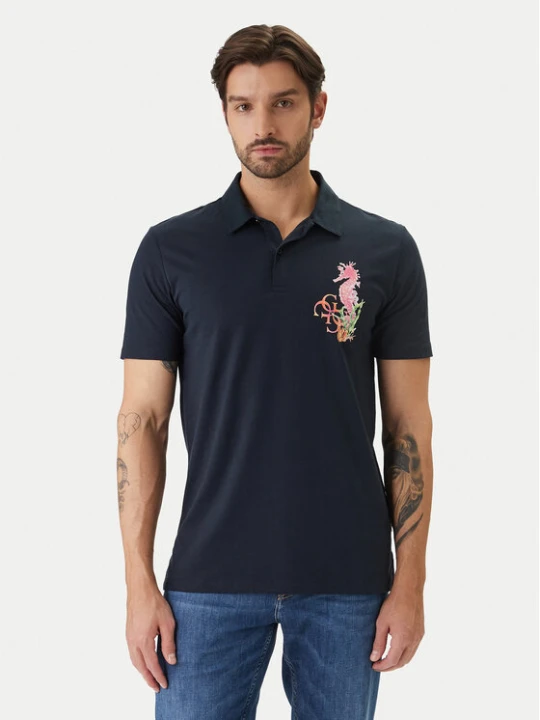 Zdjęcie produktu Guess Polo F6GP01 K8FQ4 Granatowy Regular Fit