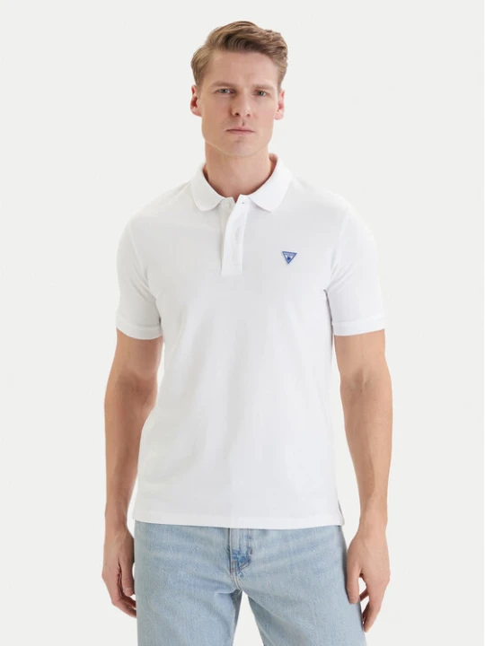 Zdjęcie produktu Guess Polo F6GP03 K9WF1 Biały Slim Fit
