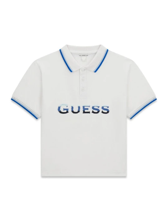Zdjęcie produktu Guess Polo L6GP00 KADZ4 Biały Relaxed Fit