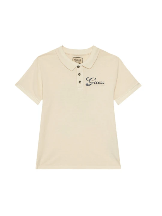 Zdjęcie produktu Guess Polo L6GP01 K9WF4 Écru Regular Fit Kremowy