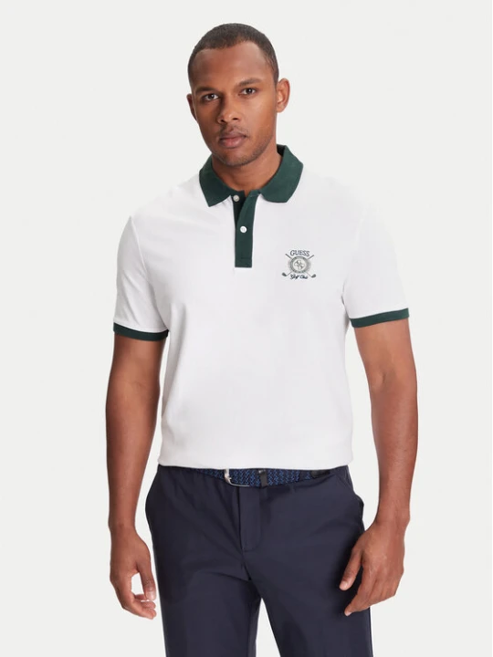 Zdjęcie produktu Guess Polo M5YP03 KCJV1 Biały Regular Fit